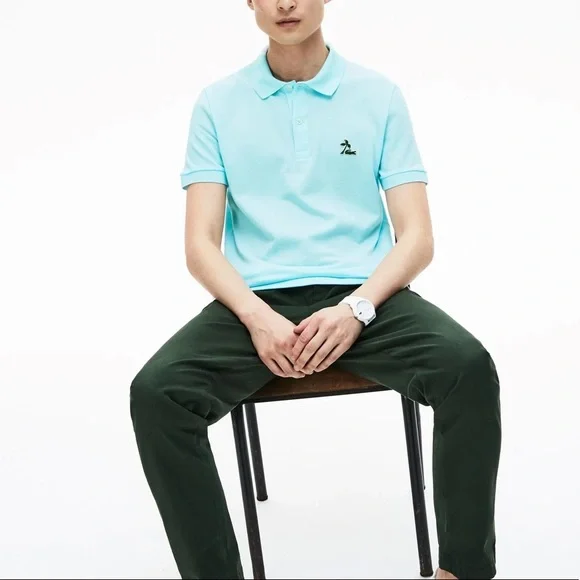 Lacoste Men's Regular Fit Palm Tree Croc Polo 🌴🐊 - Picture 3 of 8